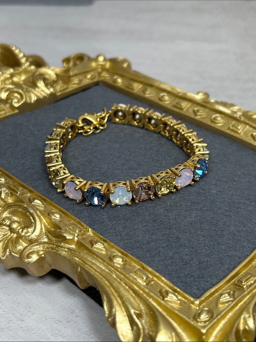 Park Lane Pastel Impression Multi-Color Swarovski Crystal Tennis Bracelet - Picture 8 of 11